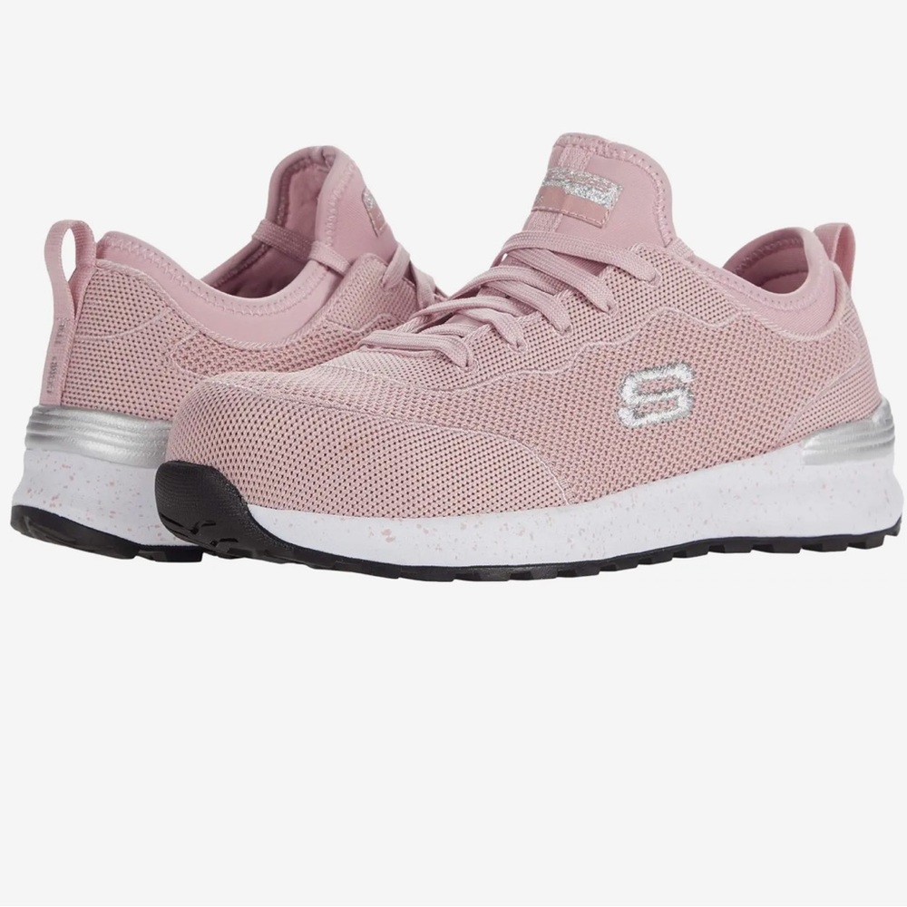 Non slip sketchers shoes pink glitter